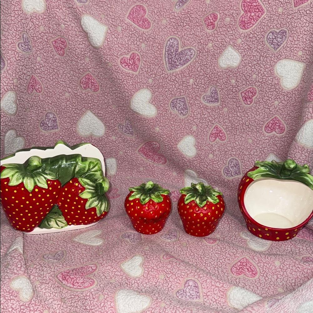 Strawberry Ceramic Kitchen Set